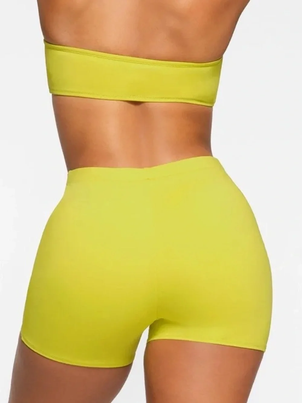 Skims Mid Waist Recycled Swim Shorts Citrus